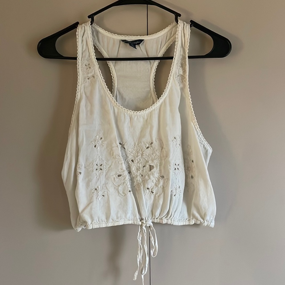 American Eagle Cream Tank/Blouse